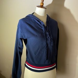 AERO hoodie‎ Size XS * Blue with red/white/blue stripes